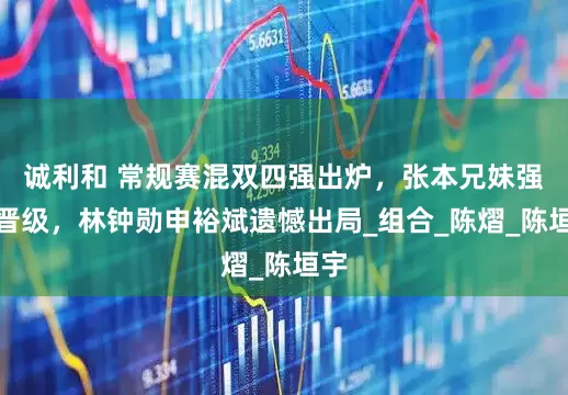 诚利和 常规赛混双四强出炉，张本兄妹强势晋级，林钟勋申裕斌遗憾出局_组合_陈熠_陈垣宇