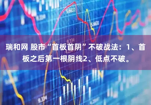 瑞和网 股市“首板首阴”不破战法：1、首板之后第一根阴线2、低点不破。